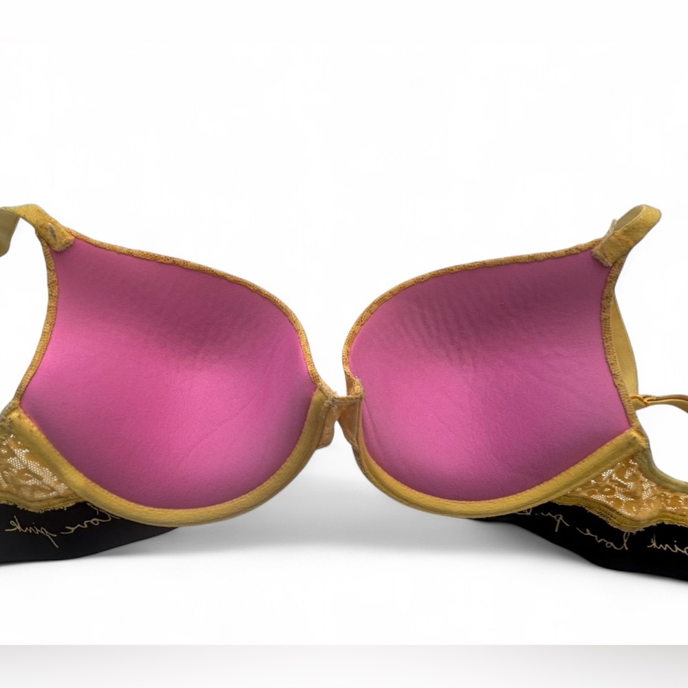 PINK Victoria's Secret Yellow Lace Bra - Picture 4 of 4